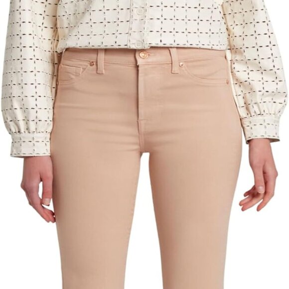 7 For All Mankind High Waisted Slim Kick Flare Jeans in Brunette NWT Size 29 - Picture 2 of 5